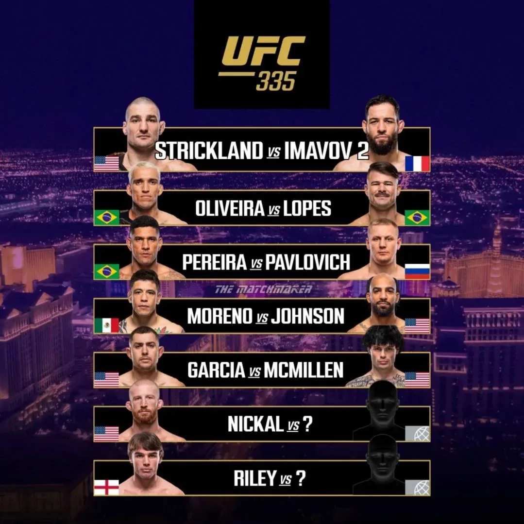 ⚡Возможный главный кард #UFC335 который пройдёт 12 декабря.