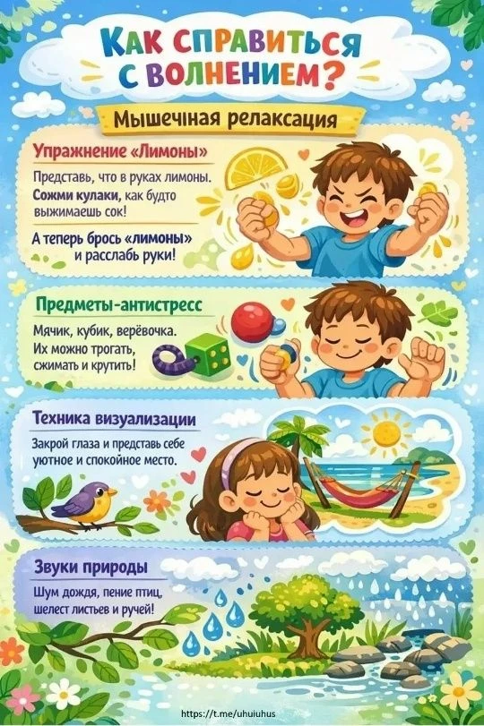 Приближаются экзамены! Как справиться с волнением? Вот несколько простых советов в памятках! Будьте 