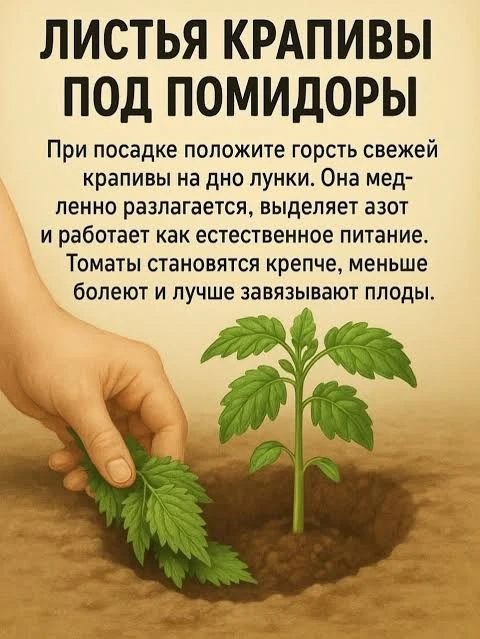 Листья крапивы под помидоры 🍅

Дача | Подпишись 👇🏻