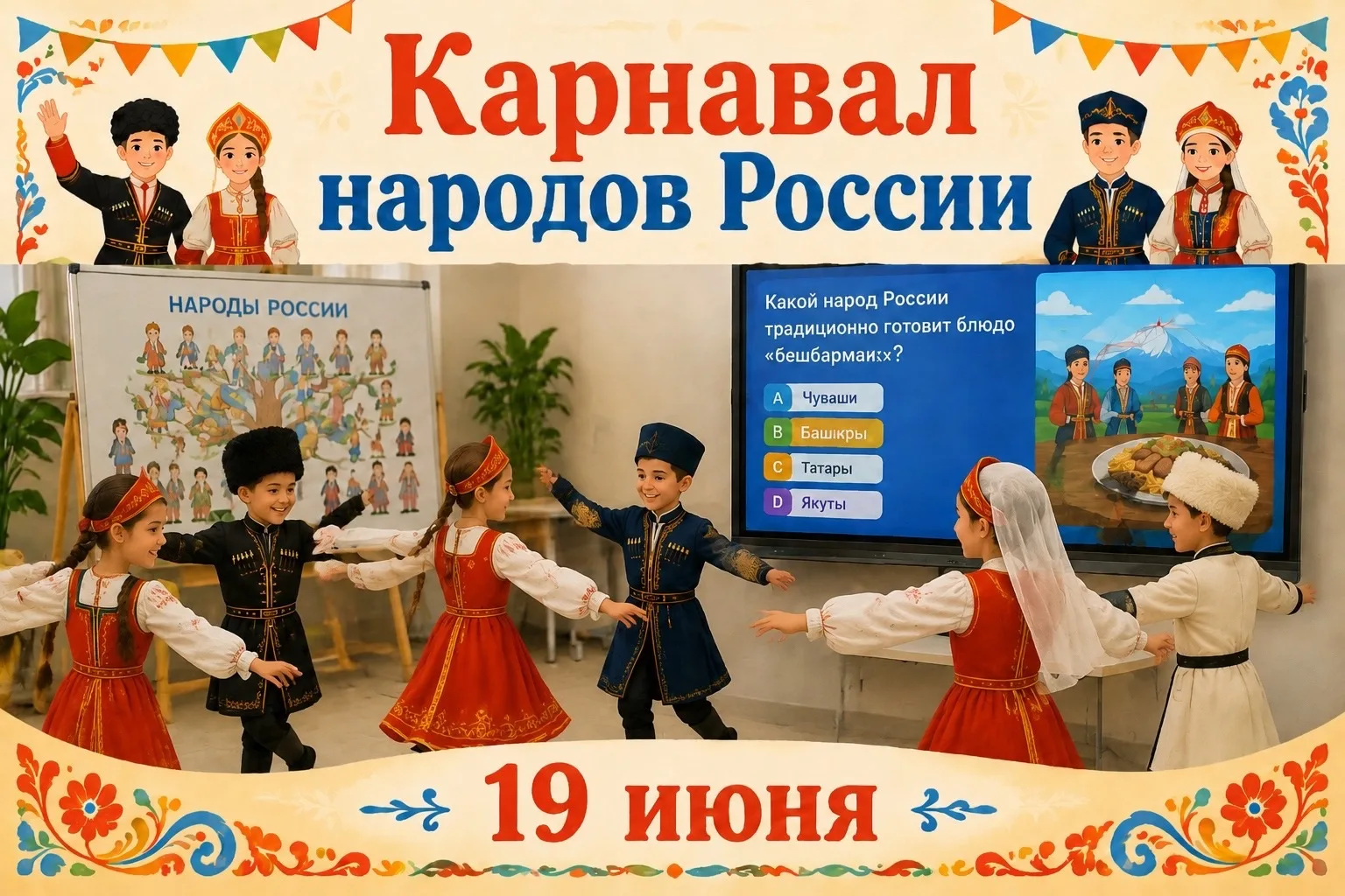«Карнавал народов России» в нашем лагере: когда дружба становится искусством! 🎉🇷🇺

Сегодня наш ла