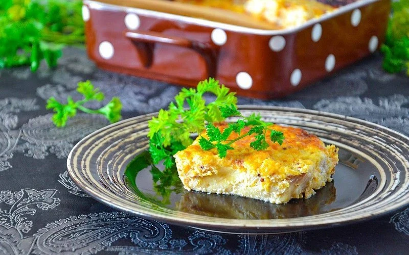 Треска, запечённая со сметаной и сыром