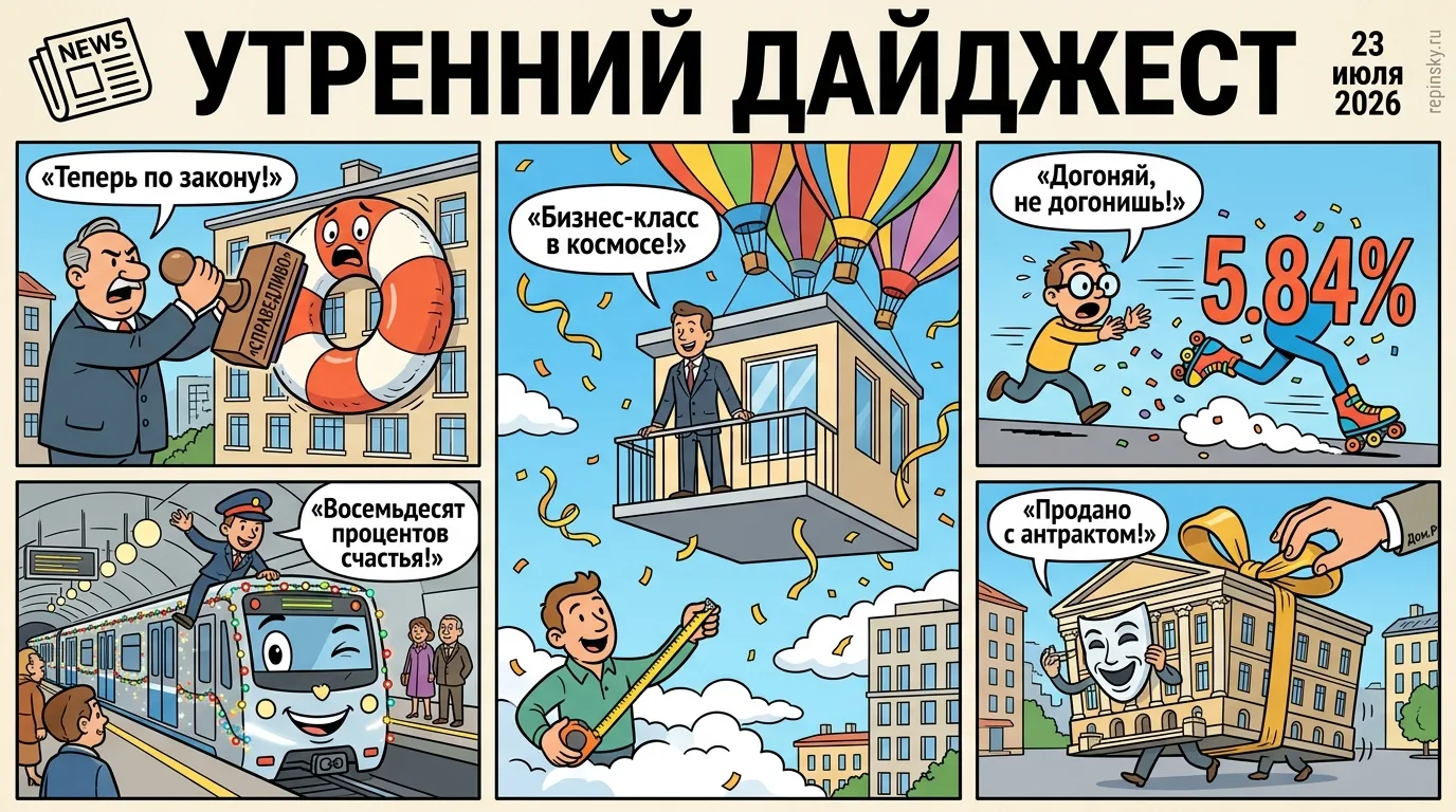 🗞️ Утренний дайджест

➠ Лефортово стало лидером по росту цен на столичные новостройки. Во втором кв