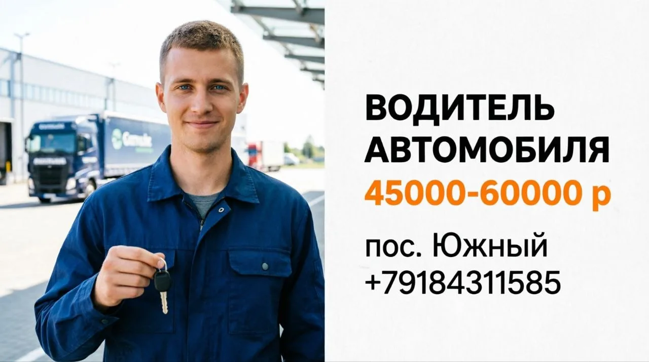 ВОДИТЕЛЬ АВТОМОБИЛЯ | 45000-60000 р