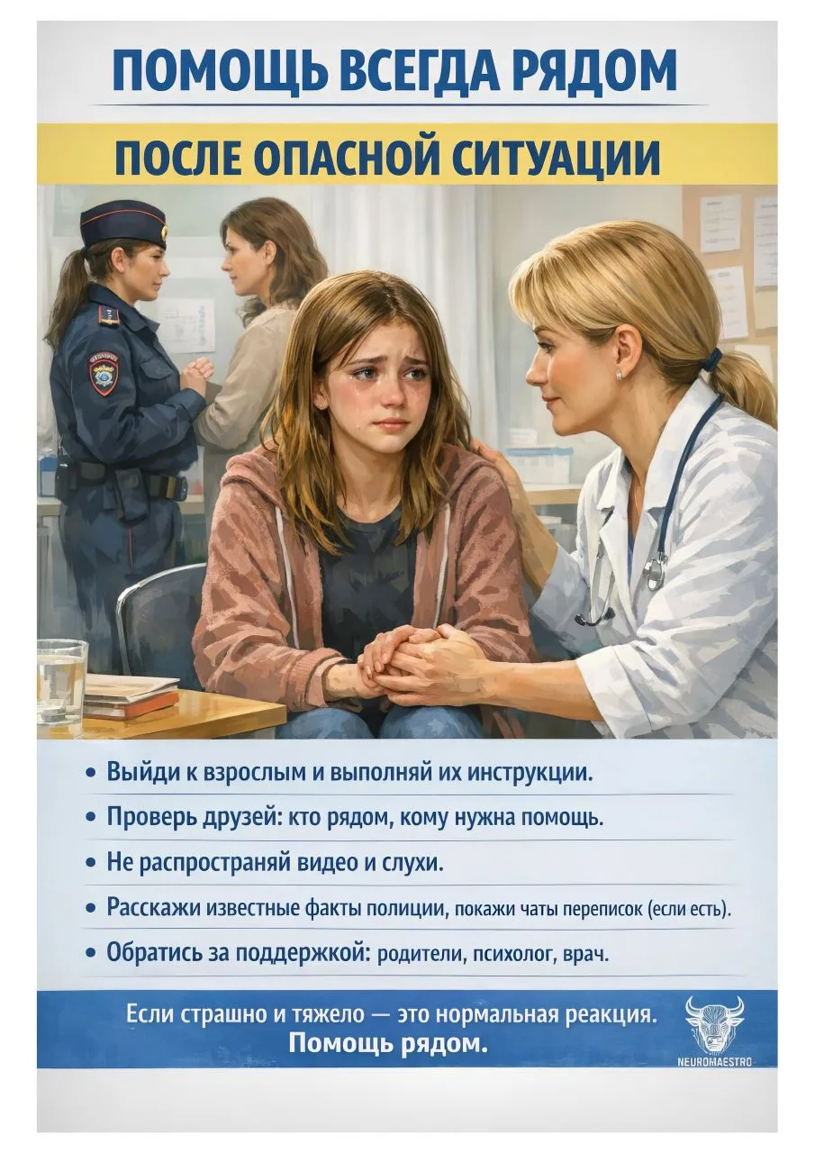 ⚠ Безопасность в школе — это не только про тревожную кнопку   Это про твоё внимание и умение действо