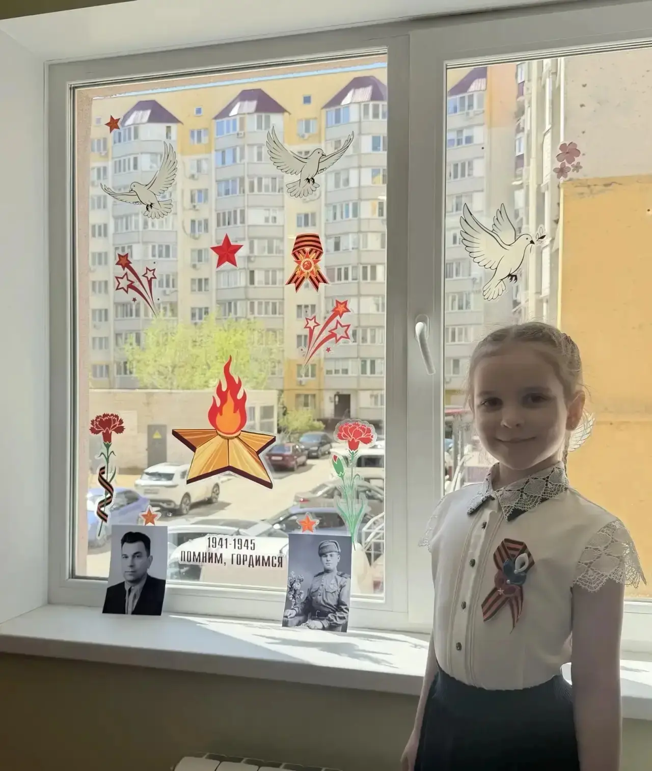 В преддверии празднования Дня Победы учащиеся лицея участвуют в акции "Окна Победы".  #ОкнаПобеды, #