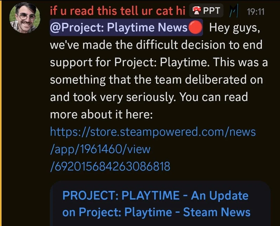 😭ROJECT PLAYTIME ОФИЦИАЛЬНО ВСЁ!

Команда ⚠️ разработчиков Mob Entertainment спустя стольких лет оф