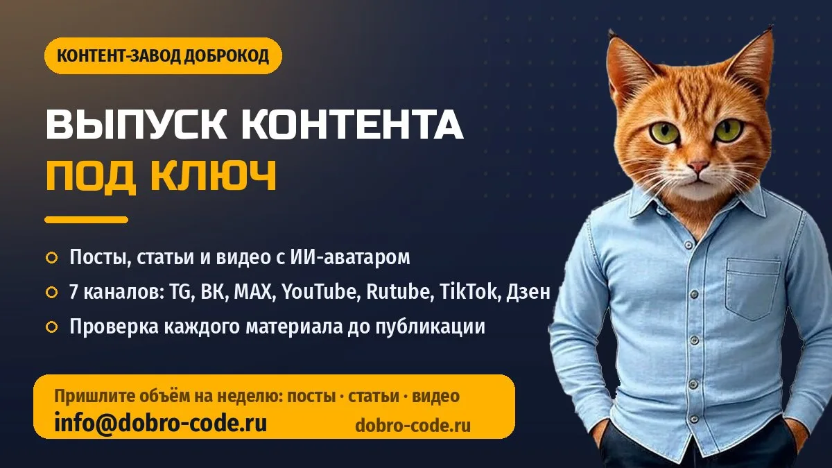 🚀 Контент-завод ДоброКод берёт выпуск контента на себя