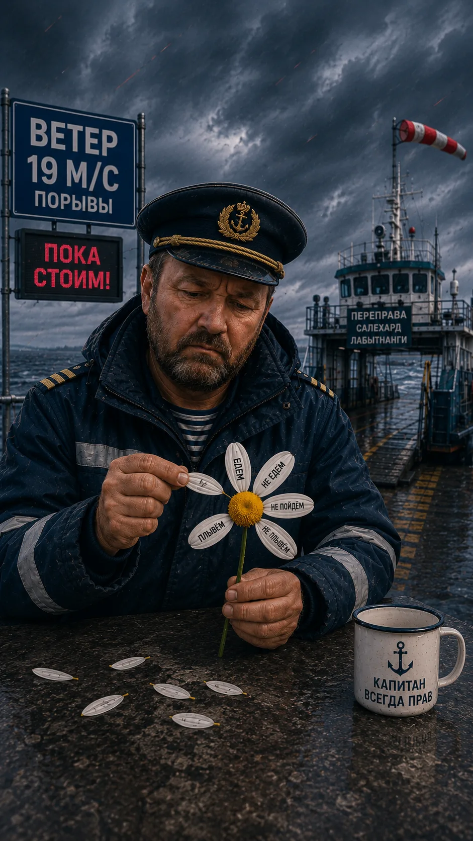🌬️ ХРОНИКИ ВЕТРА. САЛЕХАРД. ПЕРЕПРАВА.
Сегодня ветер 19 м/с официально возглавил туристическую отра