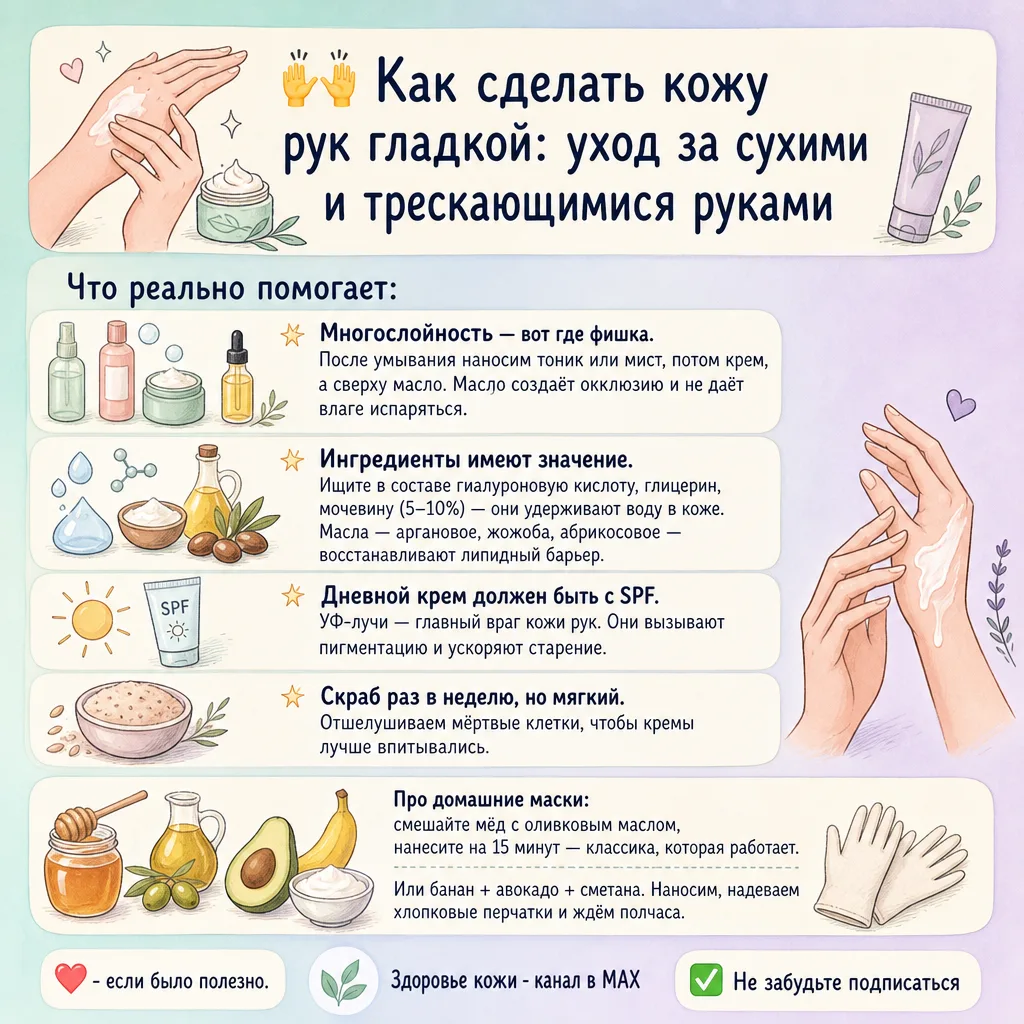 🙌  Как сделать кожу рук гладкой