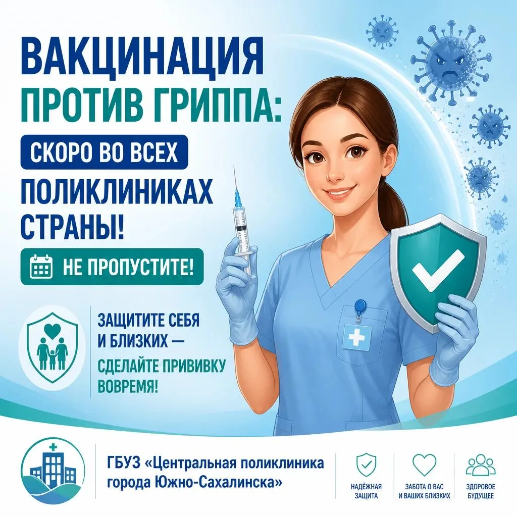 💉 Вакцинация против гриппа: скоро во всех поликлиниках! Не пропустите!