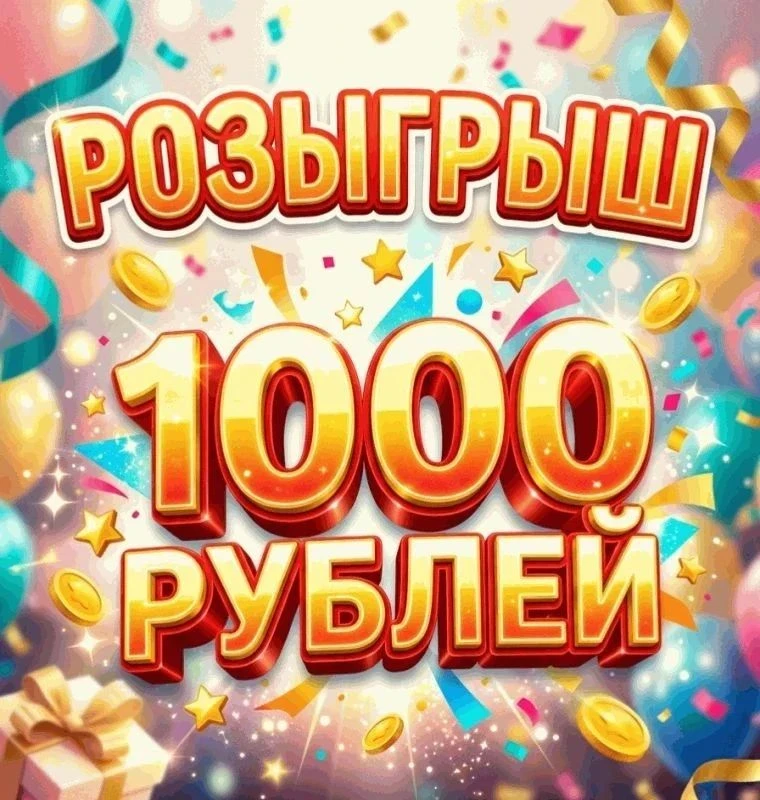 🎁 💰Розыгрыш 1000 Рублей на карту 💰