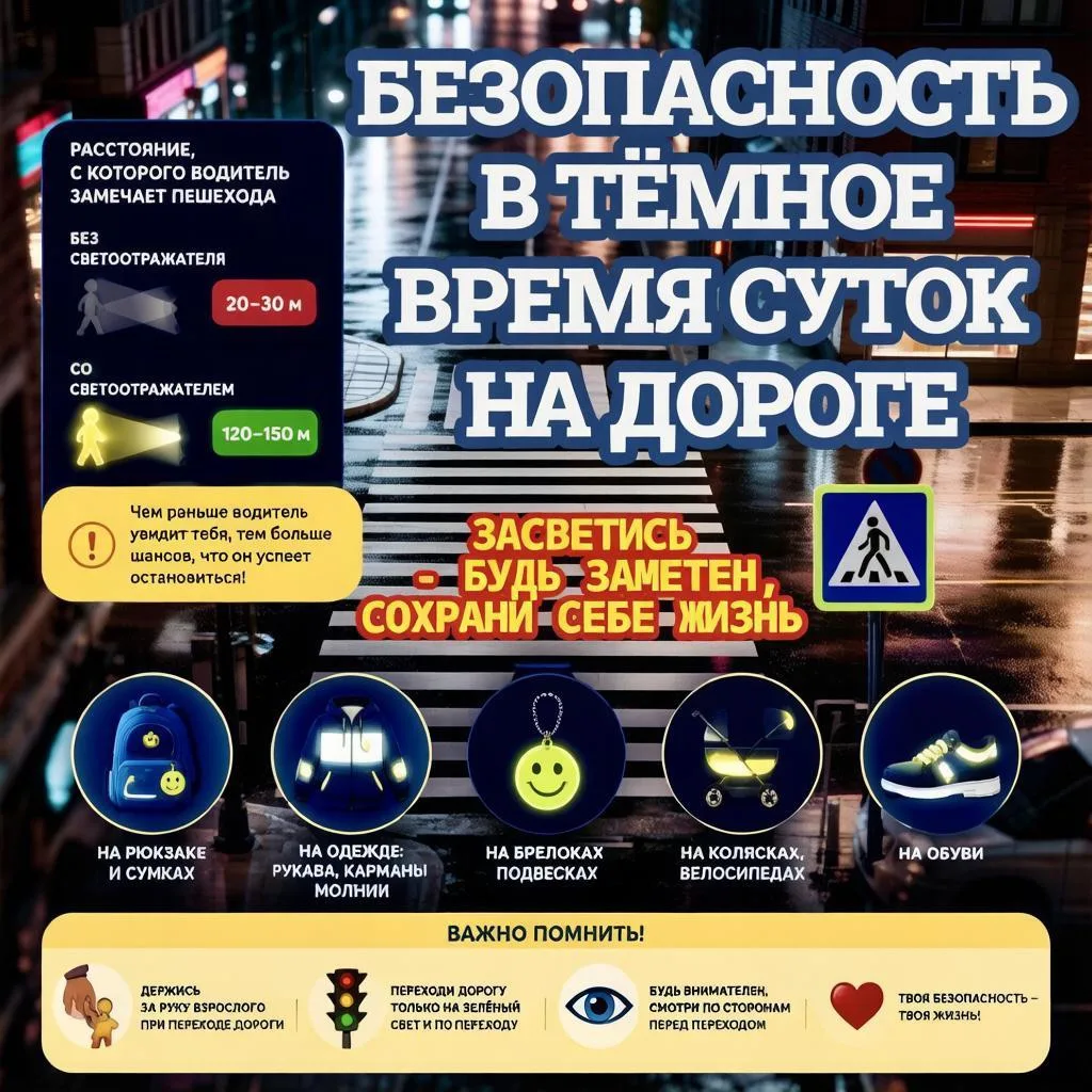 🌃 Безопасность в тёмное время суток