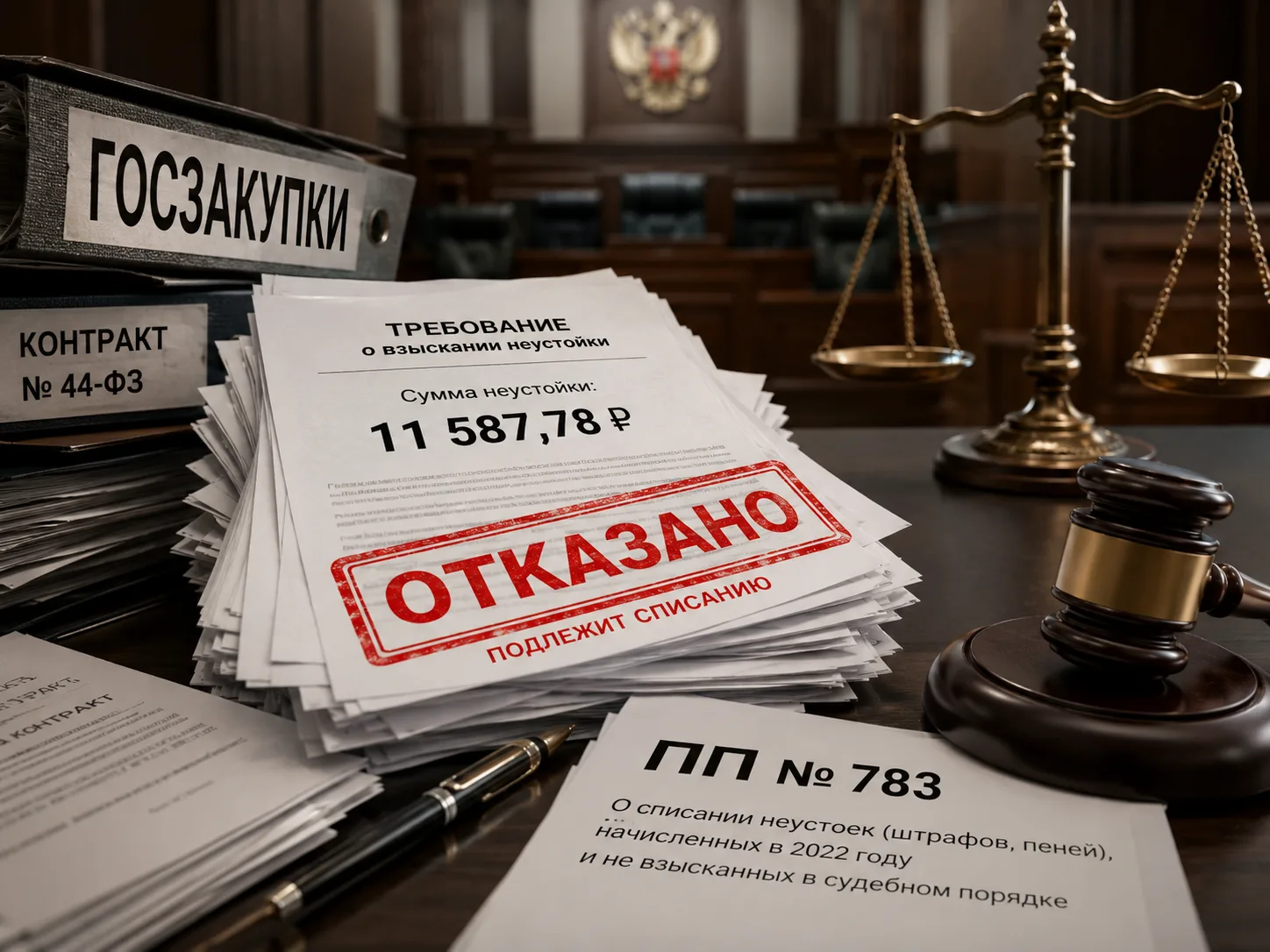 11,6 тыс. неустойки взыскать не удалось: заказчик снова забыл про ПП № 783
