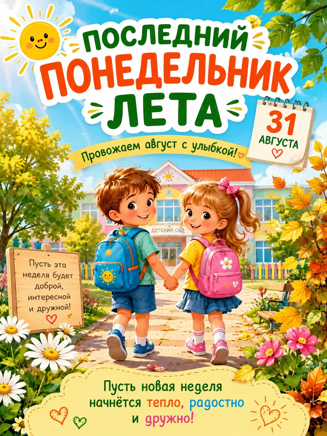 Дорогие наши ребята и уважаемые родители! Сегодня особенный день — последний понедельни...