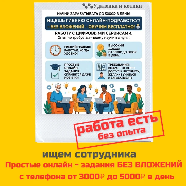 Ищешь гибкую онлайн-подработку? Начни зарабатывать до 5000₽ в день!