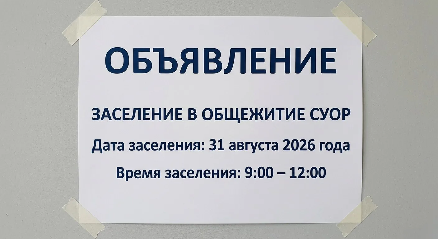 📌 ВАЖНО: Заселение в общежитие СУОР