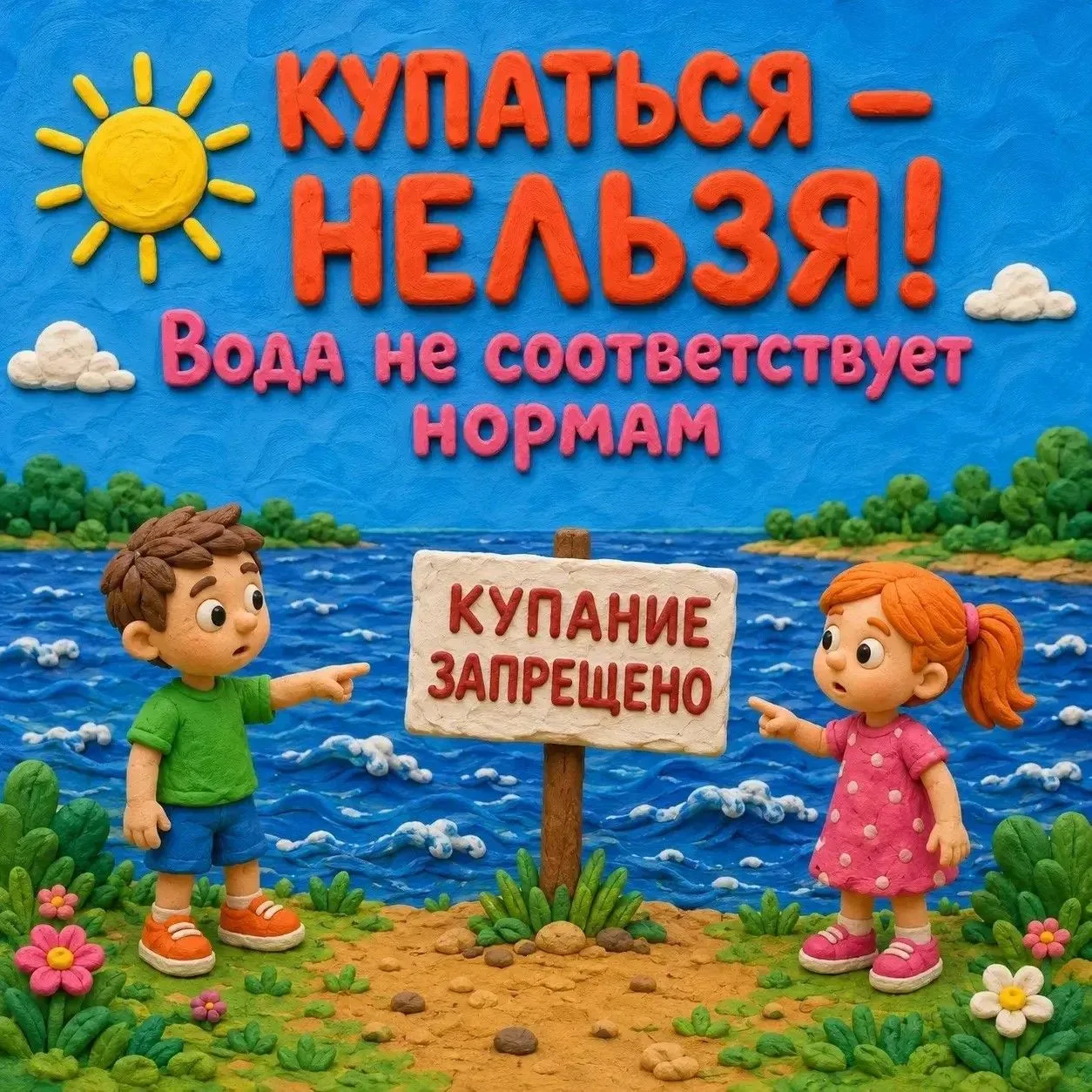 ❗Напоминаем, что в водоемах Сургута и Сургутского района купаться запрещено!