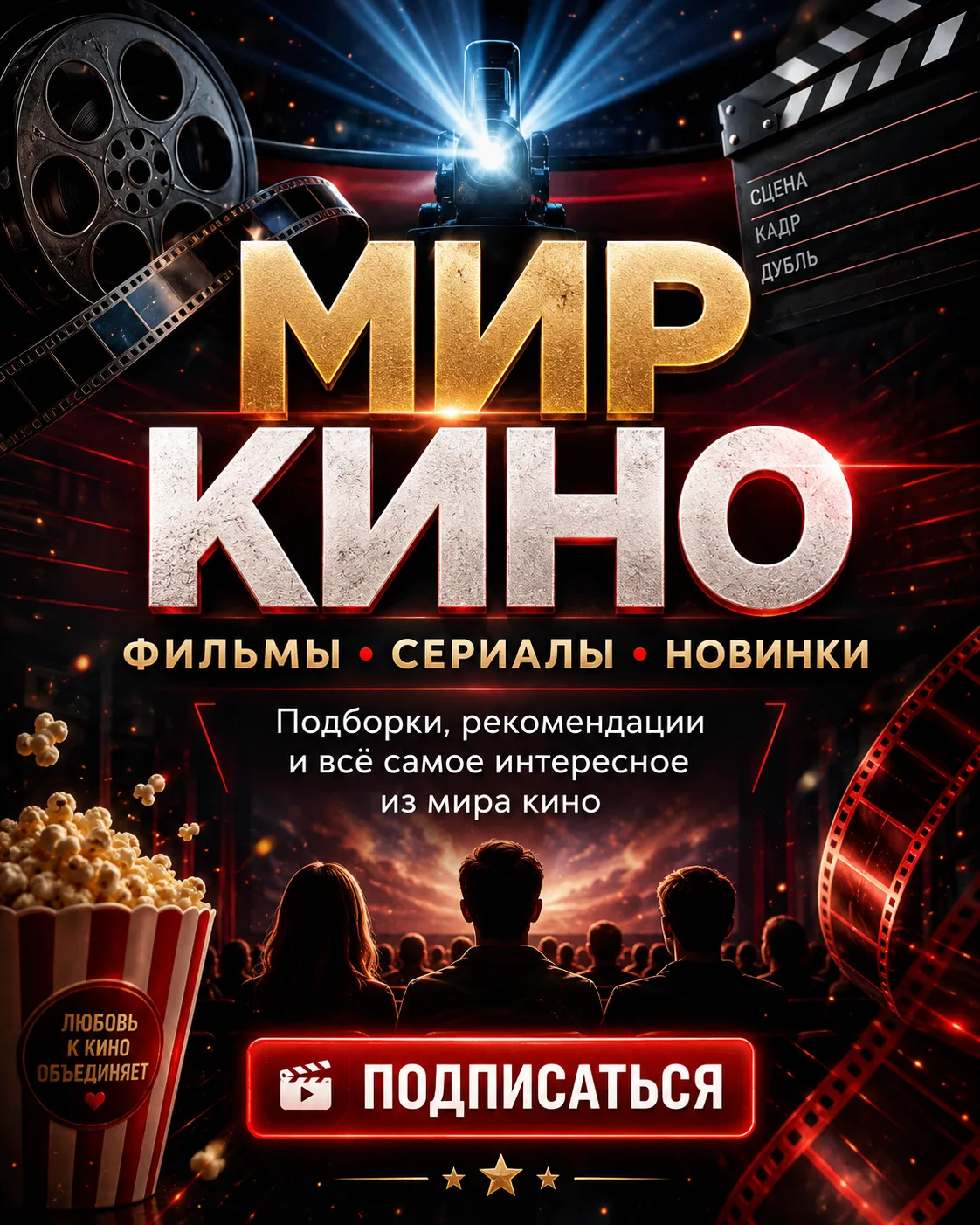 🎥 Мир кино — канал для тех, кто любит хорошее кино