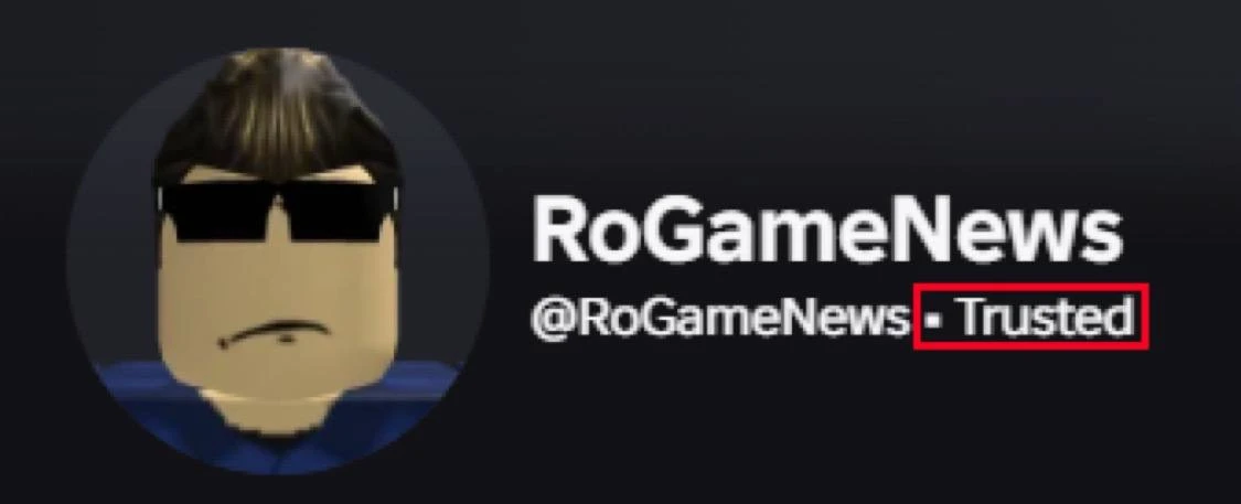 😎 Roblox добавил специальную отметку в виде точки рядом с ником доверенных пользователей.