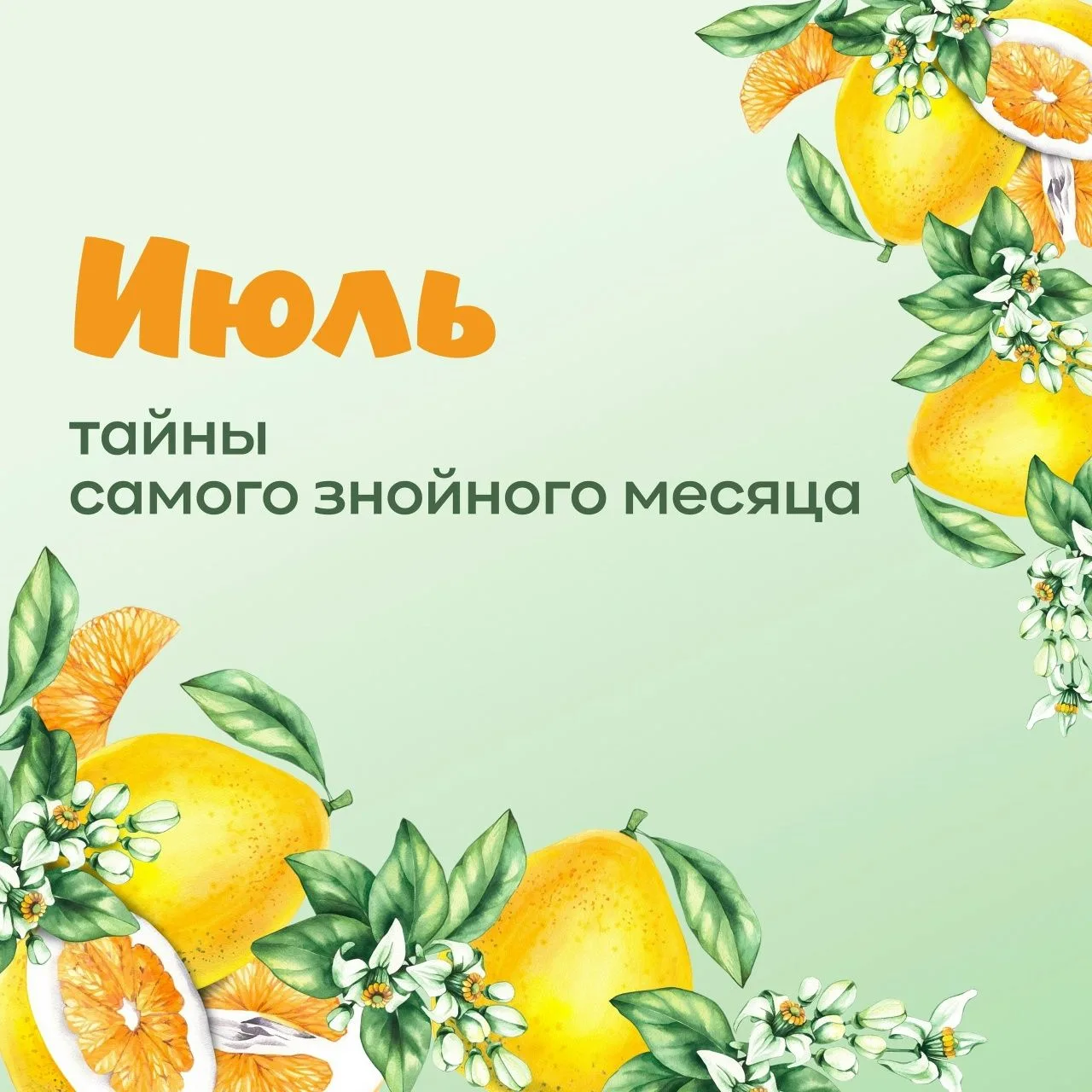 Наступил июль. В карточках собраны интересные факты о месяце июль