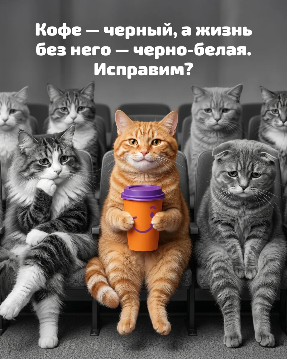 Все становится лучше, когда в руках (или в лапках) появляется стаканчик с любимым кофе ...