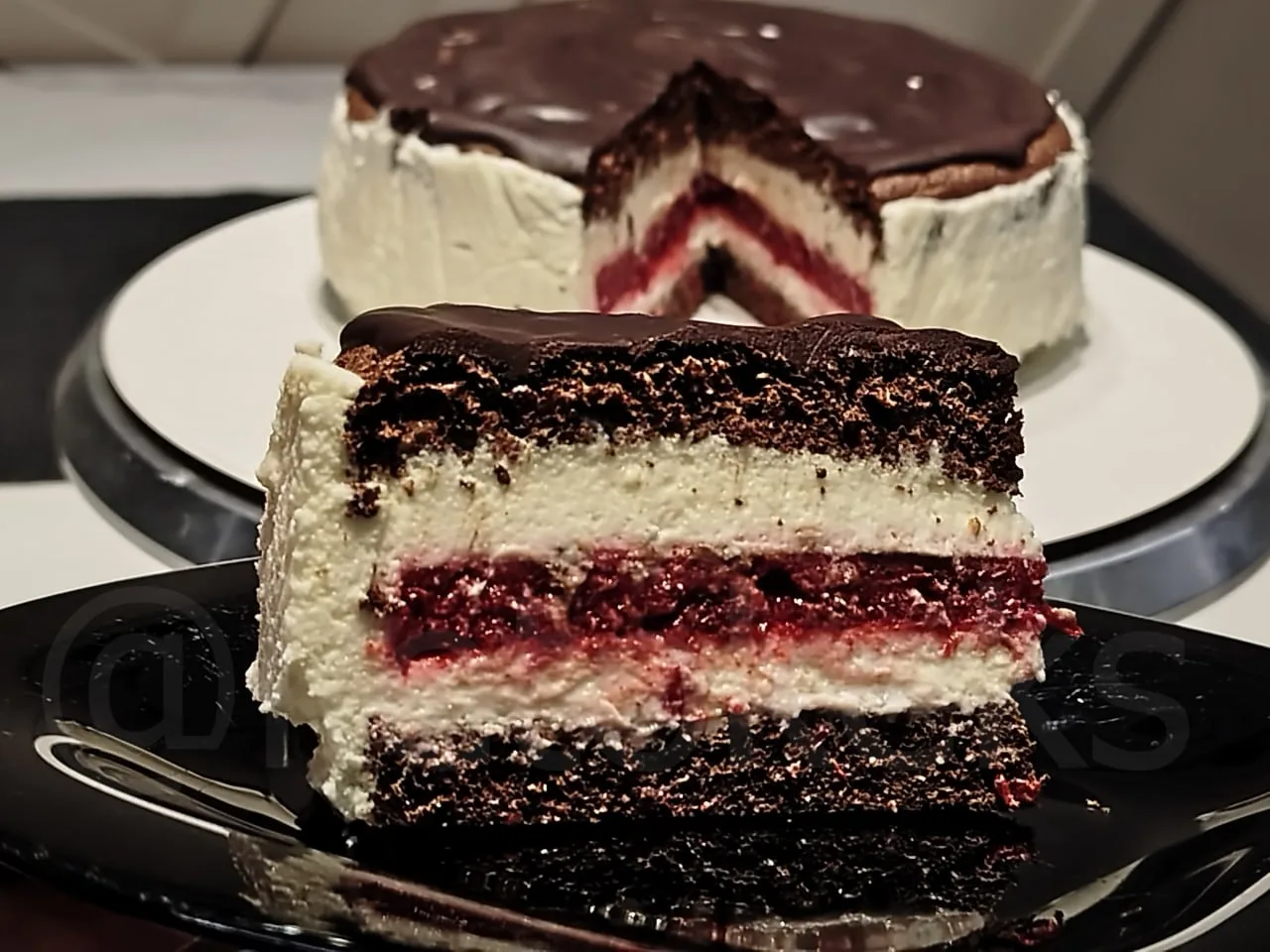 Муссовый торт с вишней 🍒