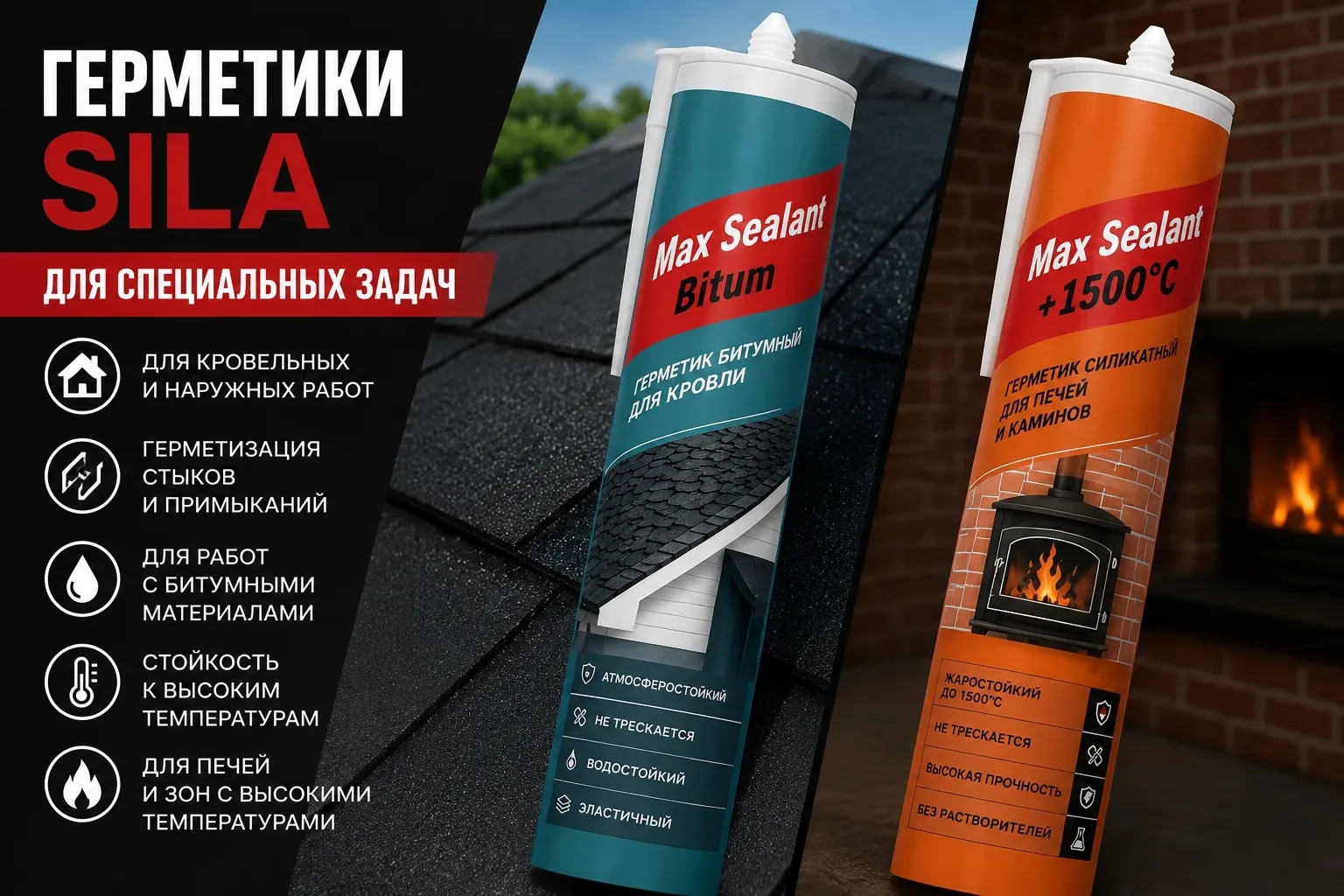 🔥 Не все герметики подходят под одну и ту же задачу.

Для обычного стыка нужен один материал, для к