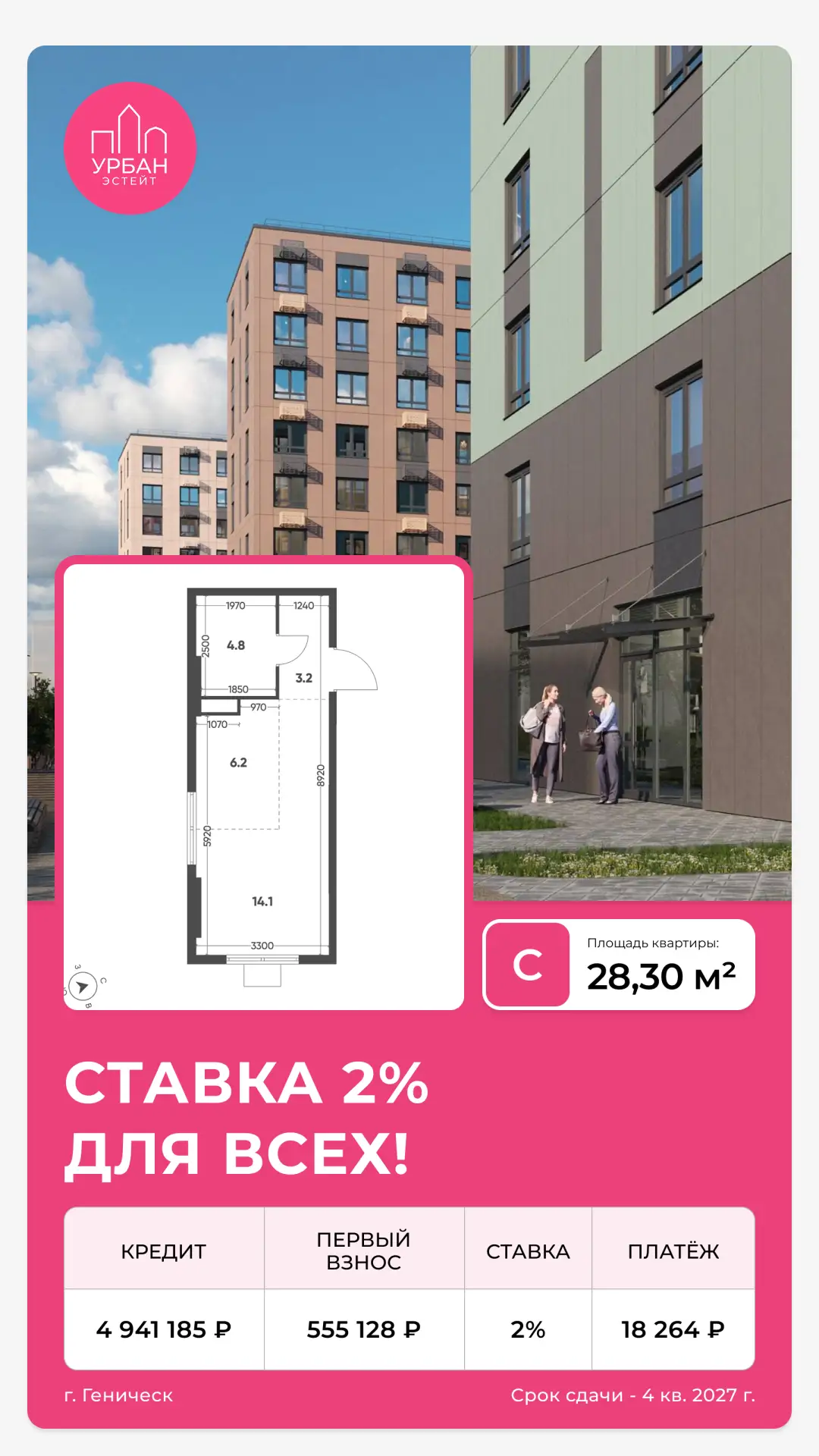 Друзья, вот и обещанные расчеты с планировками под ставку 2% на весь срок! Новые территории - новое 