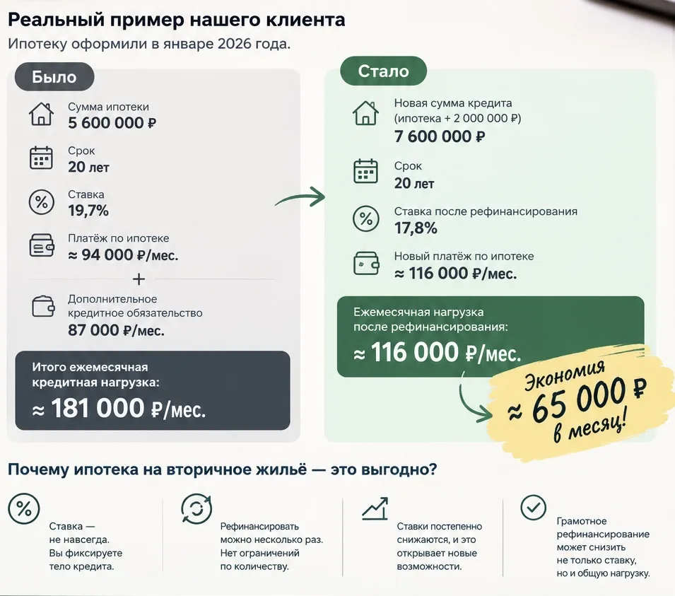 🔥 Ипотека под 19,7% — это не приговор на 20 лет.