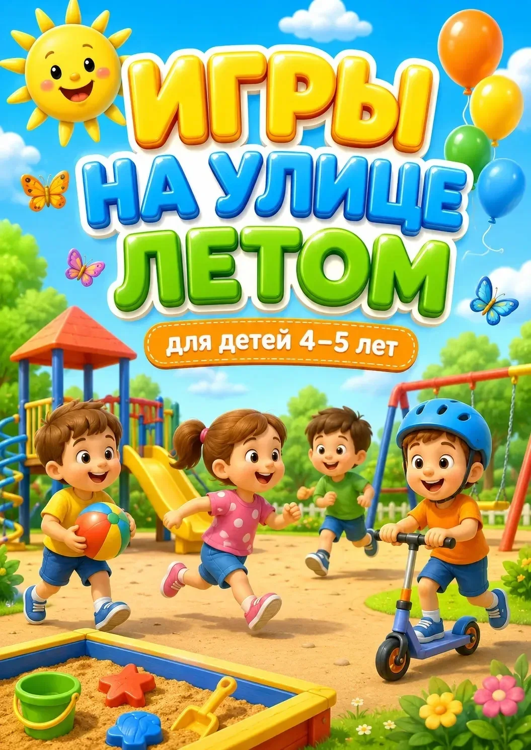 Игры на улице летом.