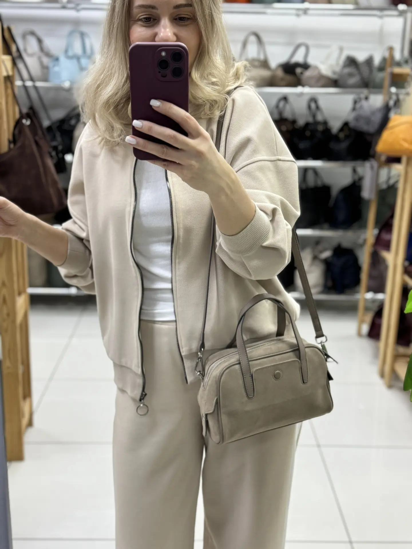 Бежевый и коричневый, замша✨