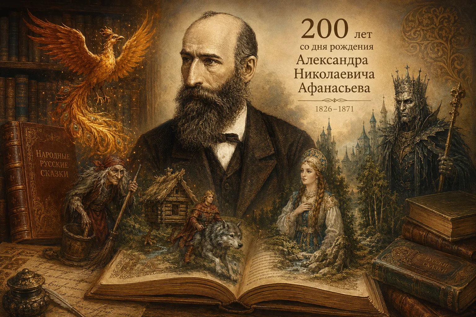 ✨️ Хранитель русских сказок: 200 лет Александру Афанасьеву!

23 июля исполняется 200 лет со дня рожд