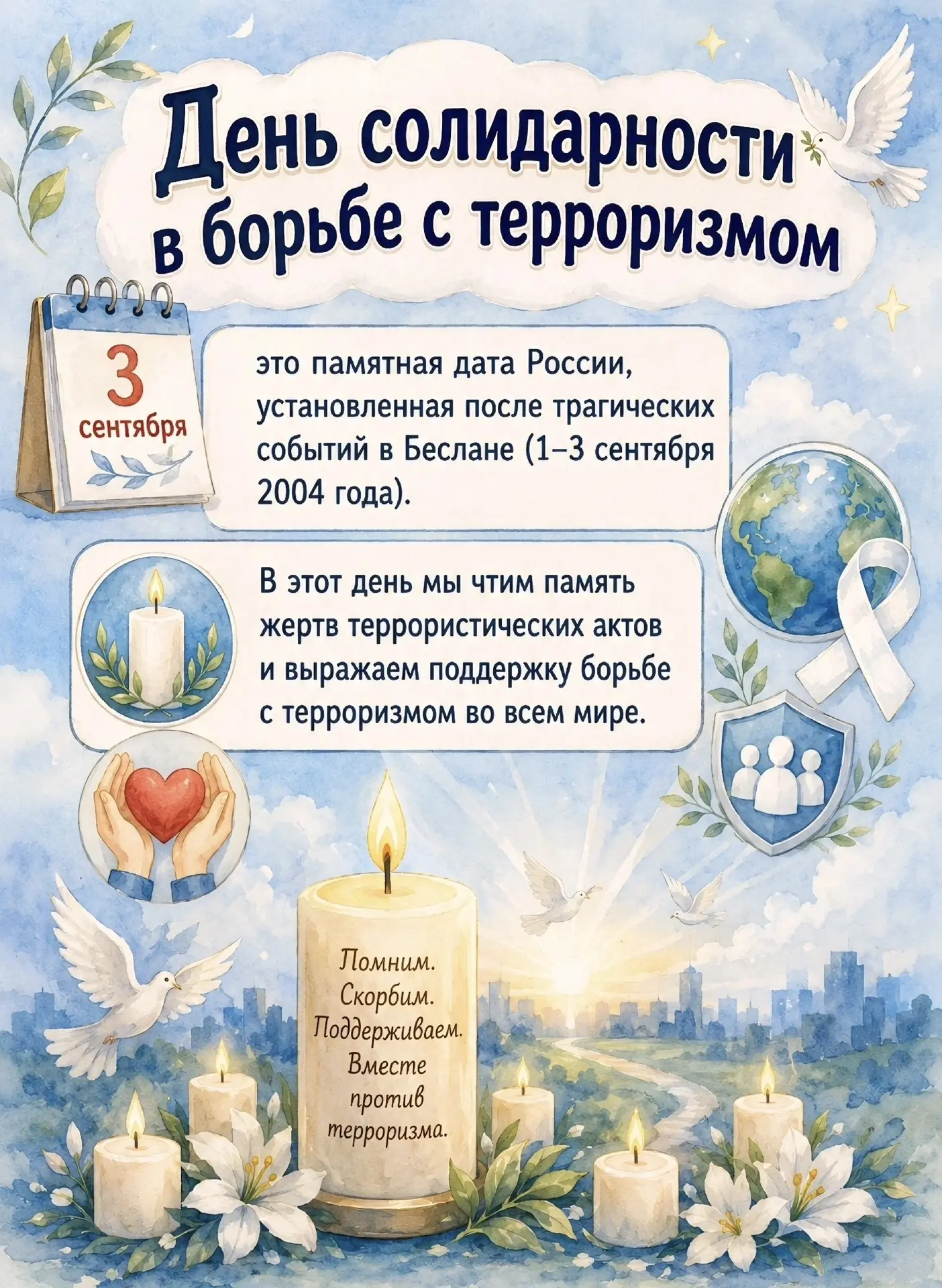 🕊3 сентября — День солидарности в борьбе с терроризмом🕯