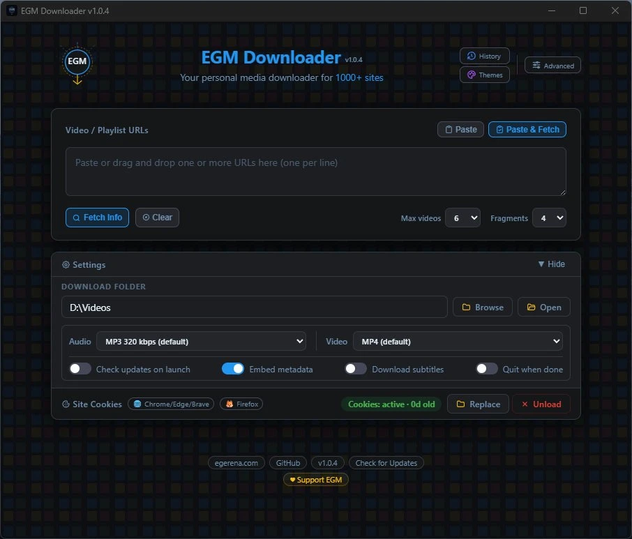 Нашли комбайн для скачивания видео и музыки практически отовсюду — EGM-Downloader поддерживает 1000+