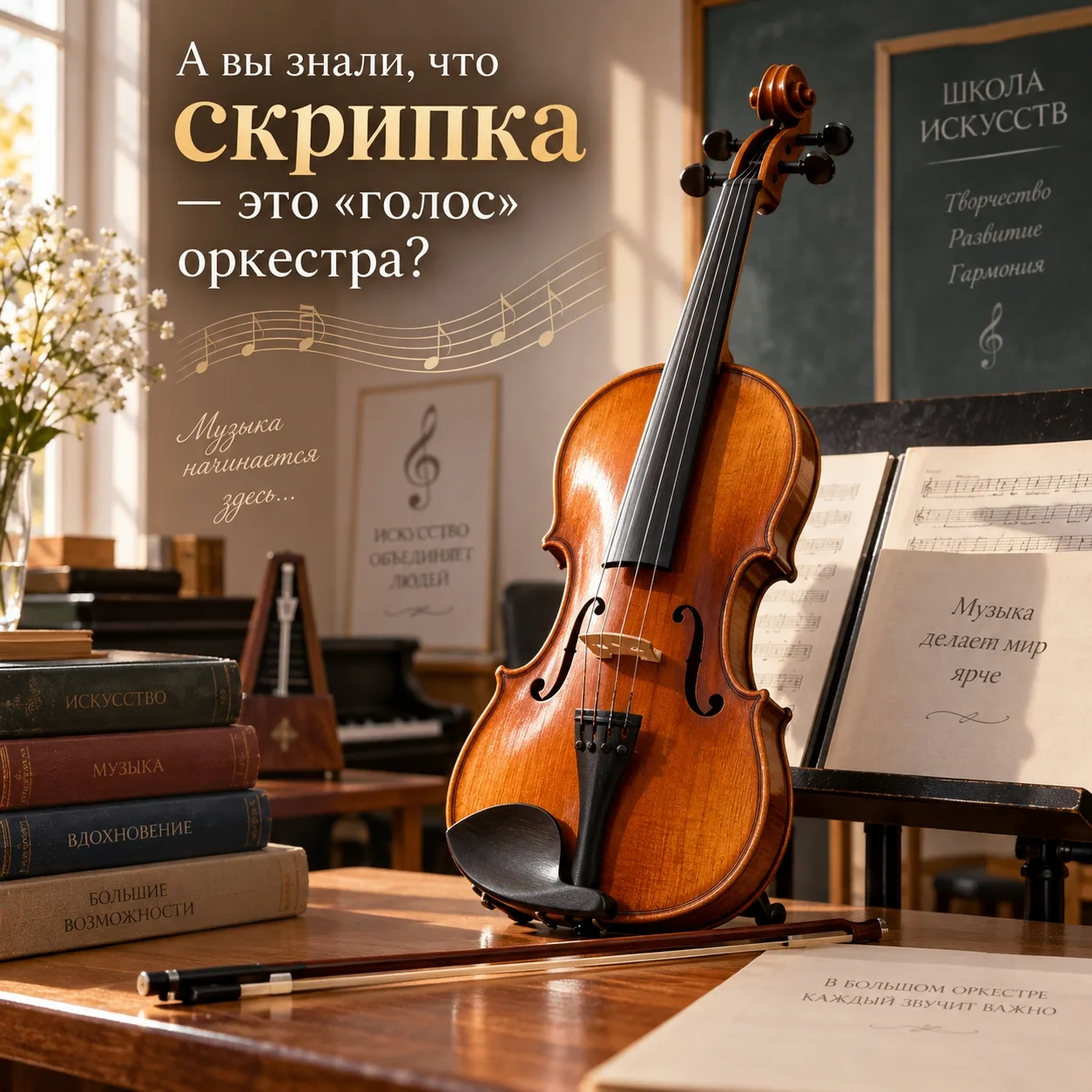 🎶А вы знали, что скрипка — это «голос» оркестра? 🎻