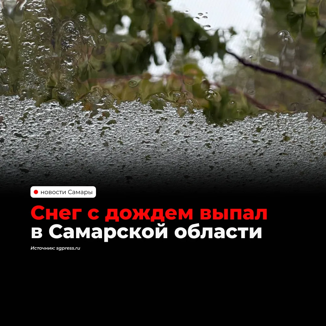 В Самаре после резкого похолодания выпал снег с дождем — первые осадки смешанного типа ...
