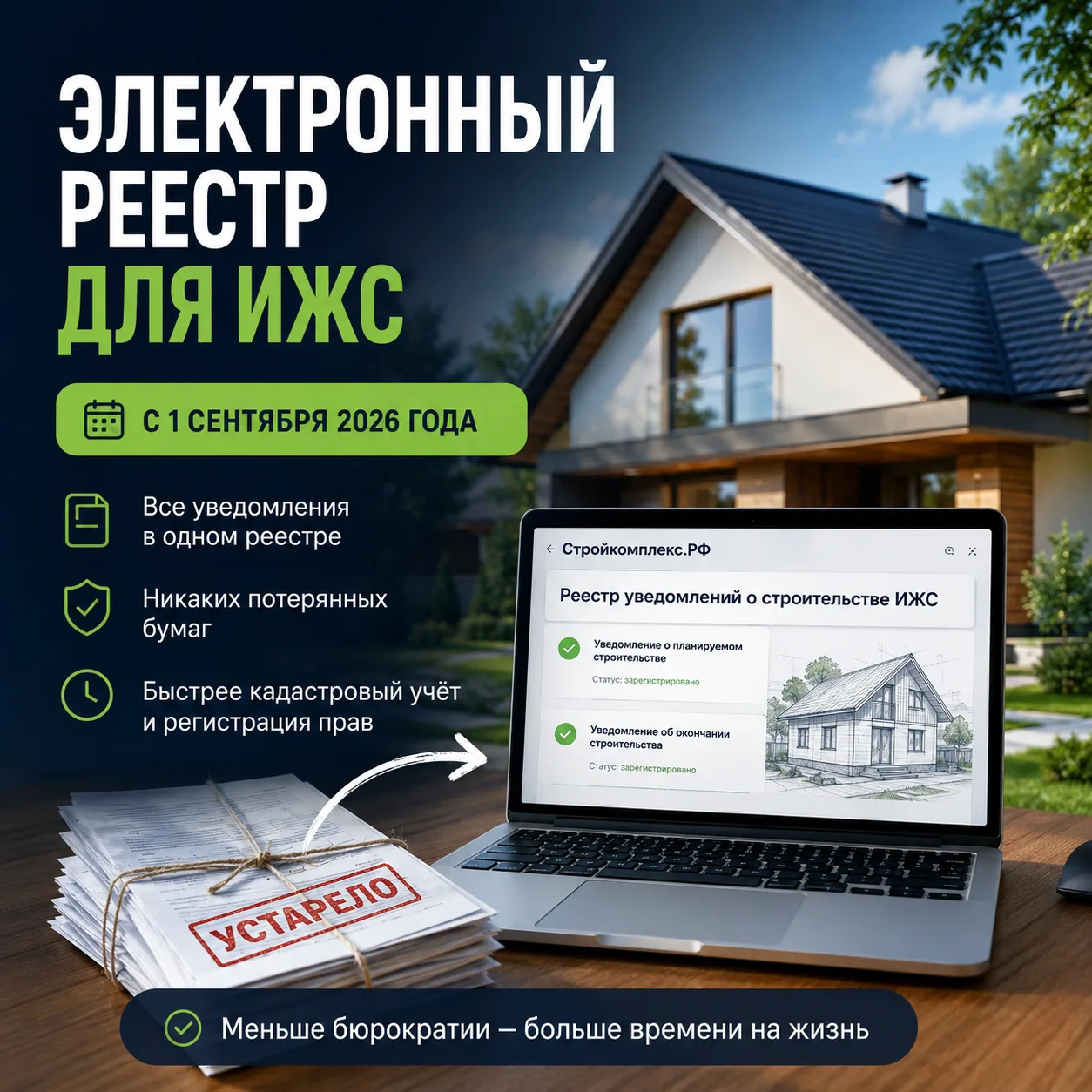 Строительство домов ИЖС: важные нововведения

Бумажки постепенно уходят в историю. И это хорошая нов