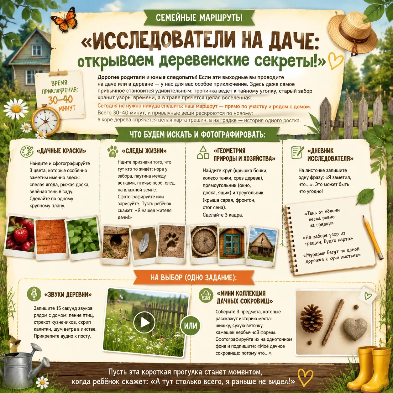 🌟🌟🌟Проект «Семейные маршруты» «Исследователи на даче: открываем деревенские секреты!»
Дорогие род
