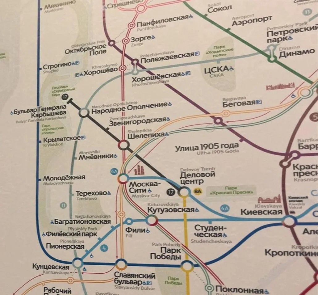 🚇 Рублёво-Архангельская линия метро уже есть на схемах в некоторых поездах