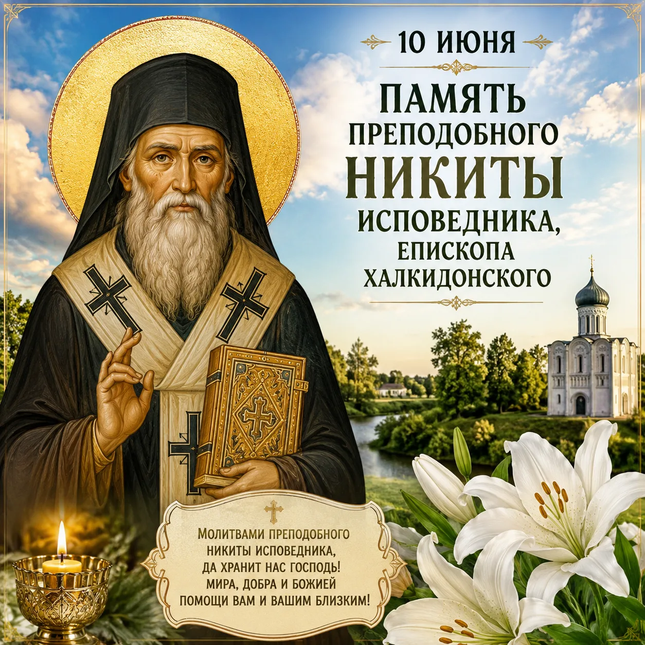 10 июня - День памяти преподобного Никиты Исповедника