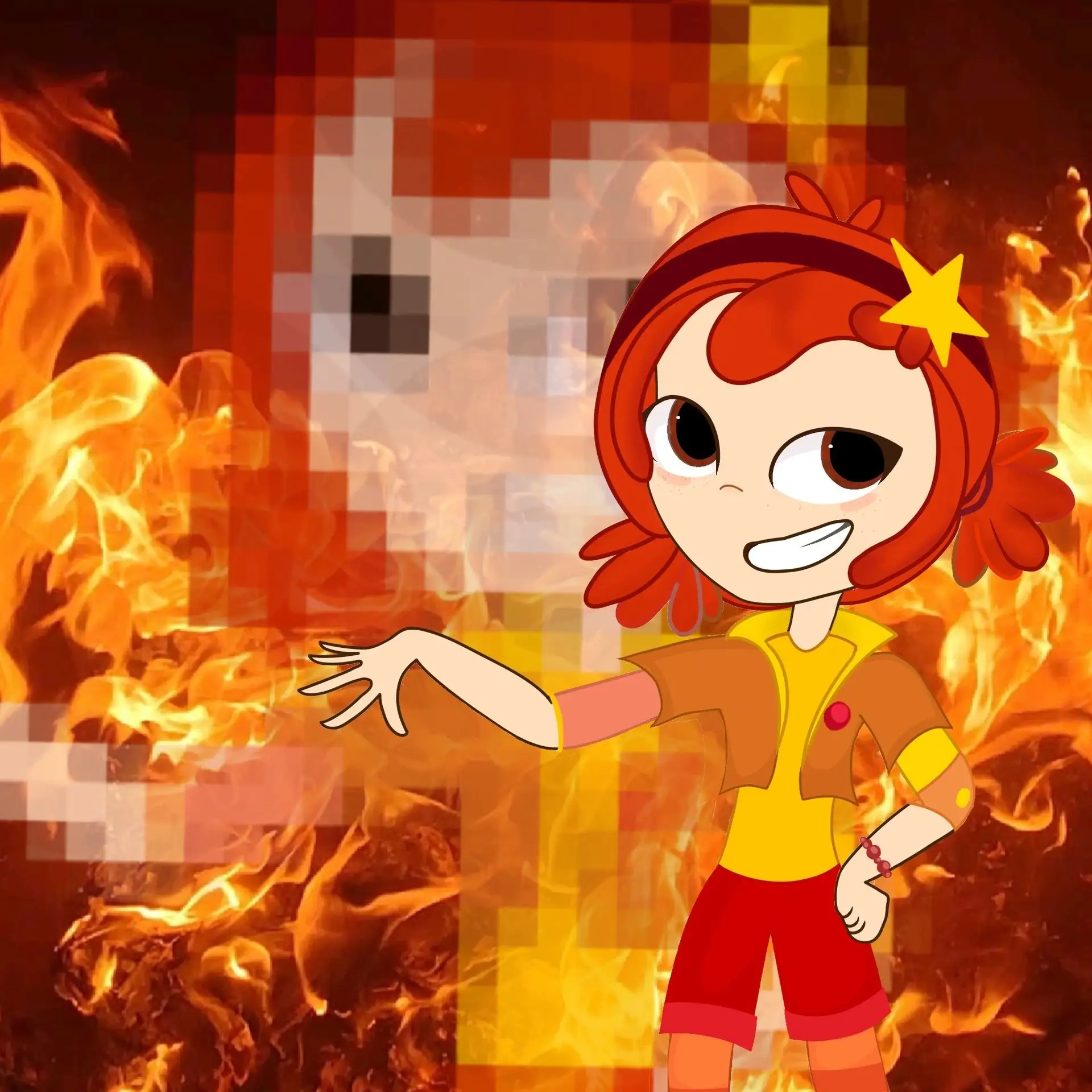 Волшебницу огня Алёночку нарисовала Катя. 🔥