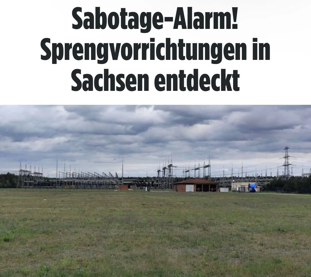 ❗️Взрывные устройства обнаружены на двух электроподстанциях на востоке Германии — Bild