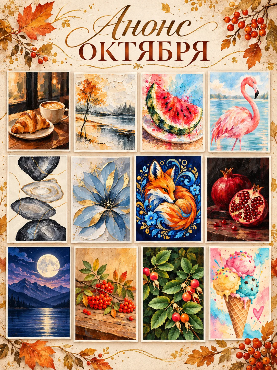 Октябрь будет очень творческим 🍂🎨