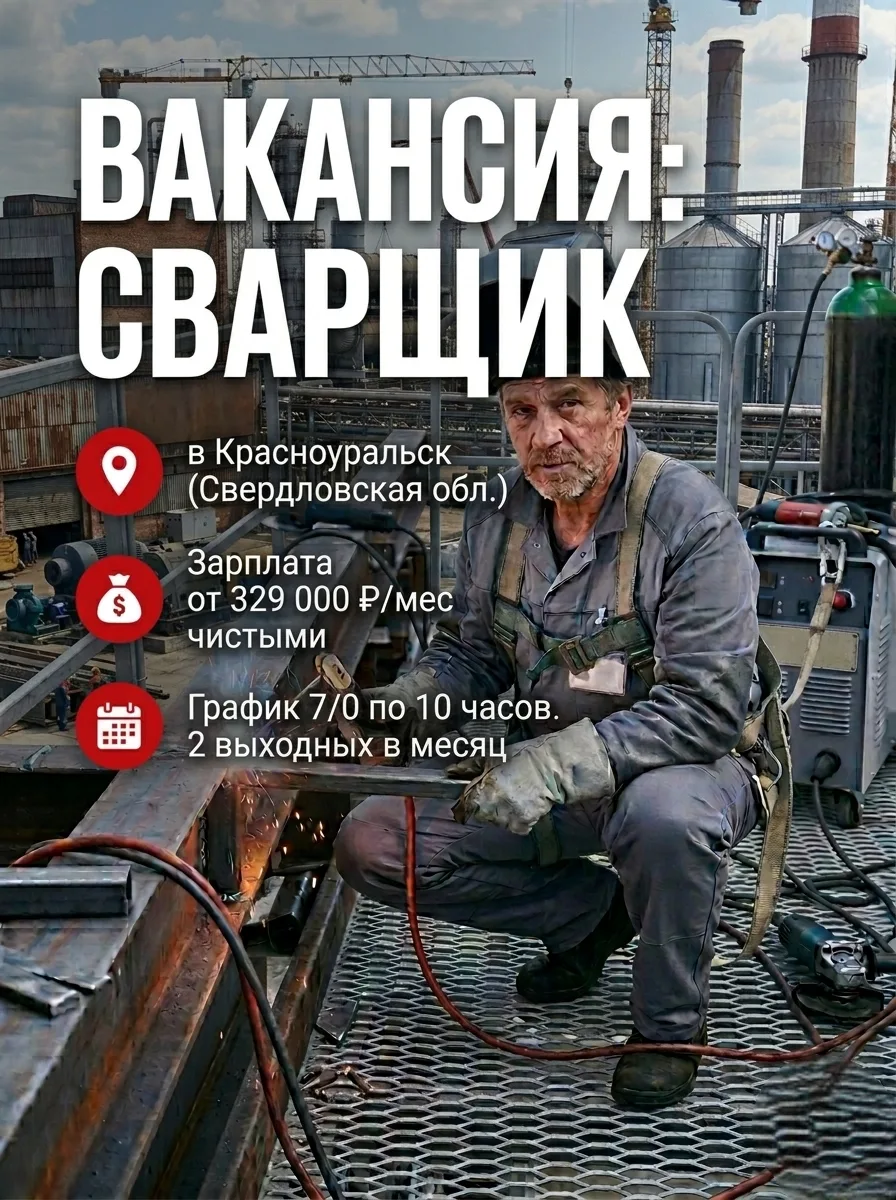 Сварщики РАД в Красноуральск (Свердловская обл.) 🔥

Сварка чёрной трубы (диаметр от 25 до 1060 мм, 