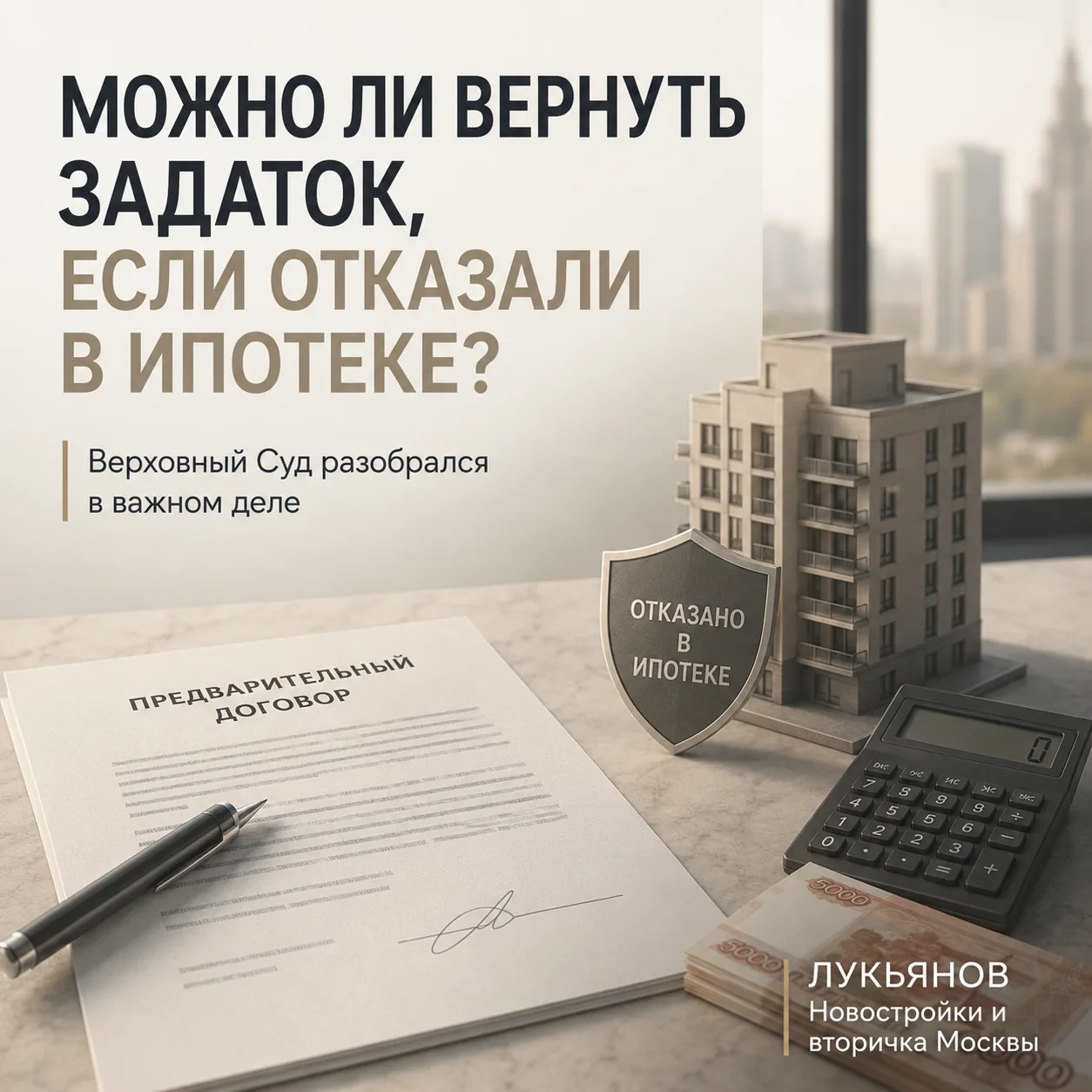 Можно ли вернуть задаток, если вам отказали в ипотеке?