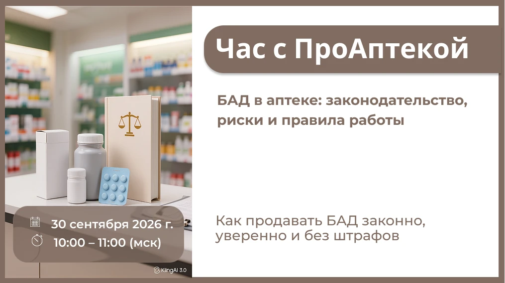 🕙 Час с ПроАптекой | 30 сентября 2026 | 10:00 (мск)