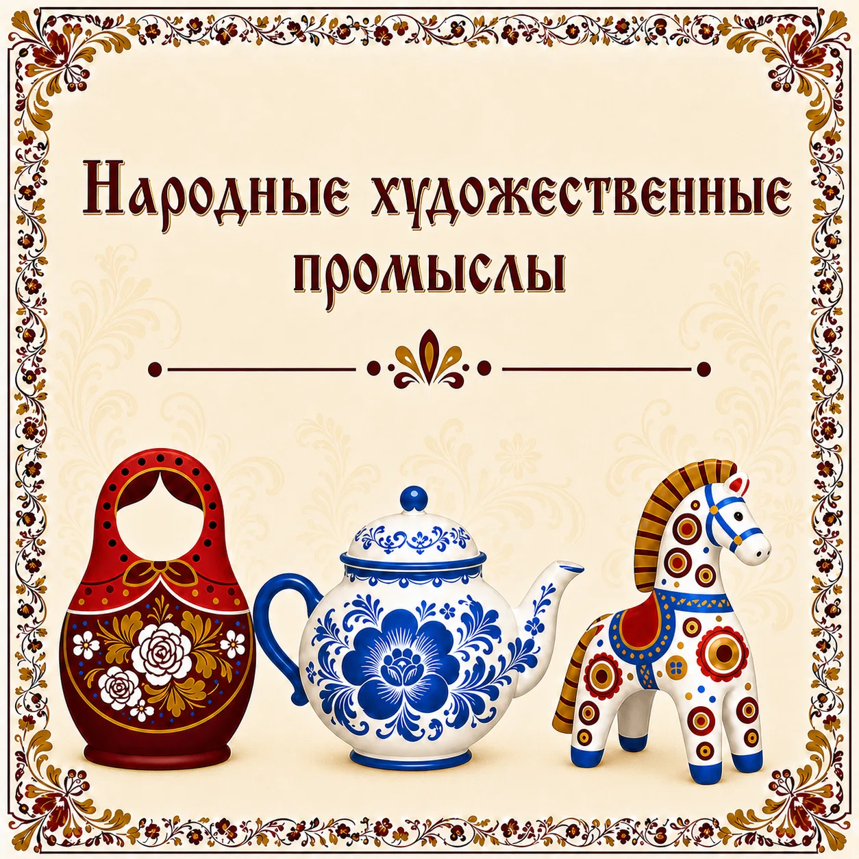 Гжель, хохлома, дымковская игрушка... Легко отличите одно от другого?

В предпоследнее воскресенье и