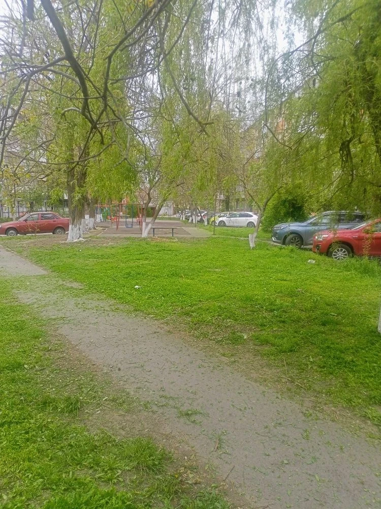 29.04.2026 г. произвели покос травы на детской площадке между МКД г. Ростов-на-Дону, ул. Батуринская