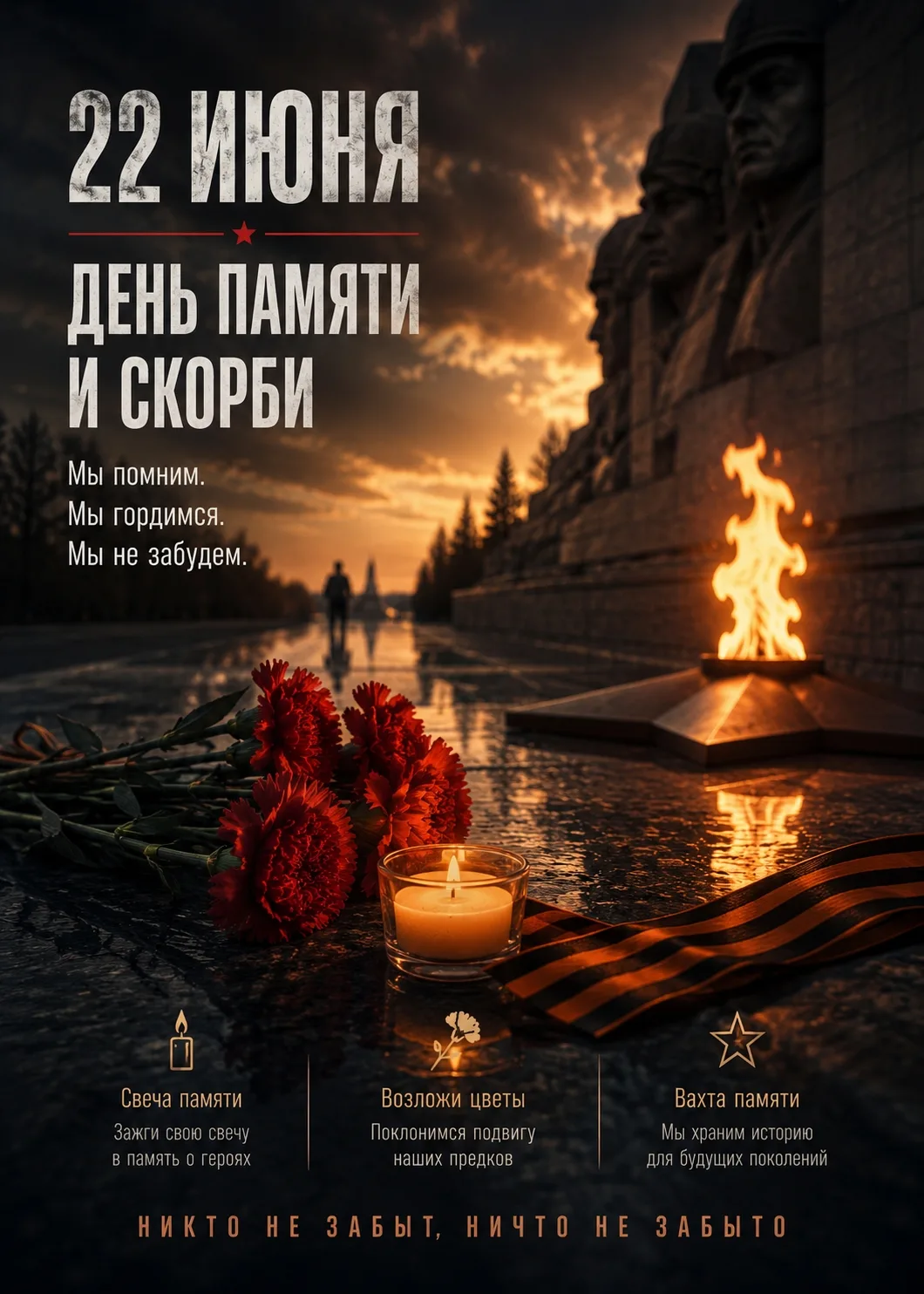 🕯️ 22 июня — День памяти и скорби.

В этот день мы вспоминаем тех, кто отдал жизнь за нашу Родину. 