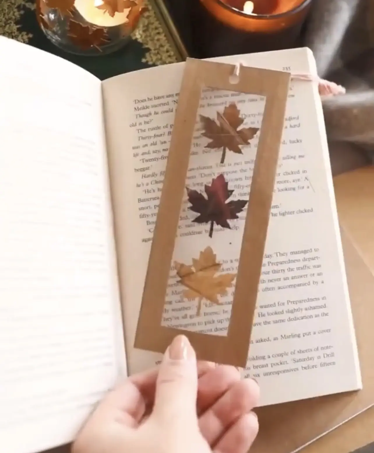 Осенняя закладка для книги🍂